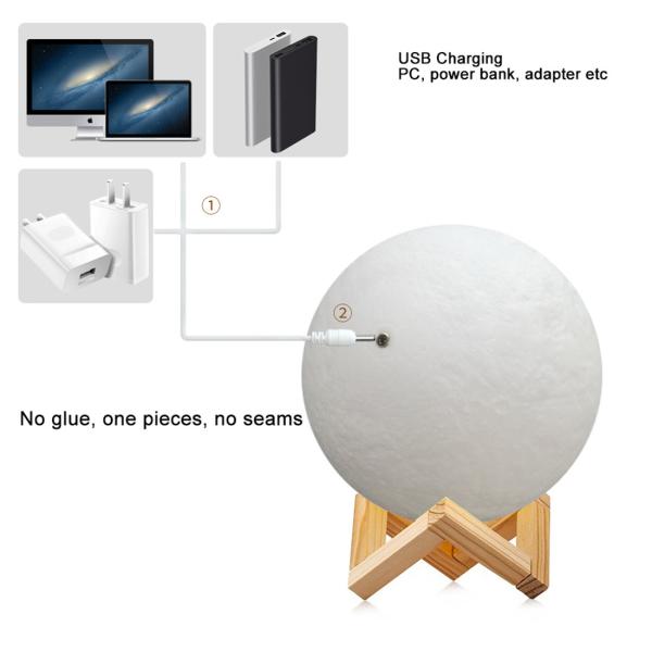 Smart Wi-Fi RGBCW Moon Lamp