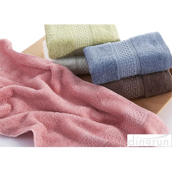 Dobby Border Terry 100% Cotton Bath Towels Set For Bathroom 400gsm