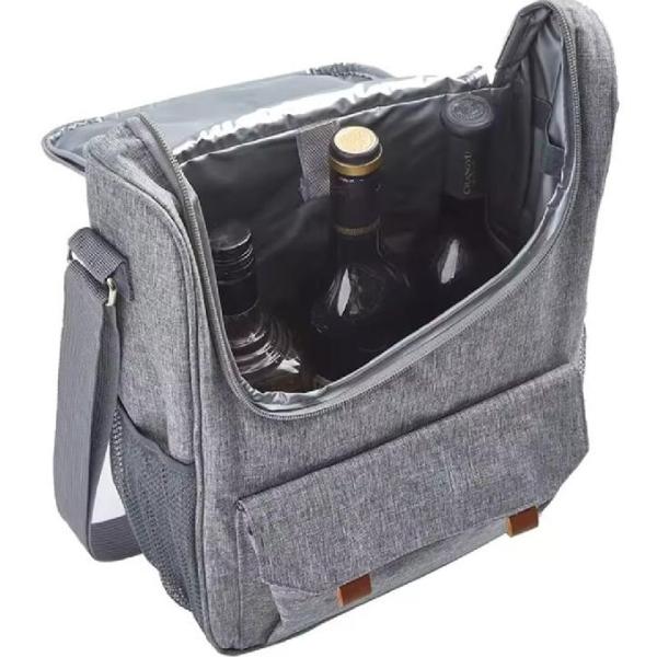Custom 3 Bottle Wine Carrier Insulated & Leakproof Wine Cooler Bag