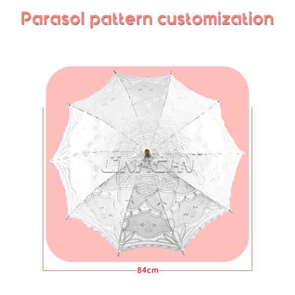 Professional personalised lace umbrella for women for promotional wedding party supplies
