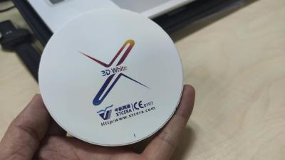 placa dental branca da zircônia da espessura 750mpa 3D de 16mm
