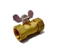Válvula de bola DN15 de bronze fêmea com punho da borboleta