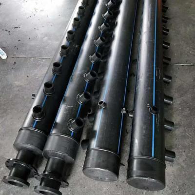 PE Black Plastic Water Supply Pipe Fittings Customized  High Toughness