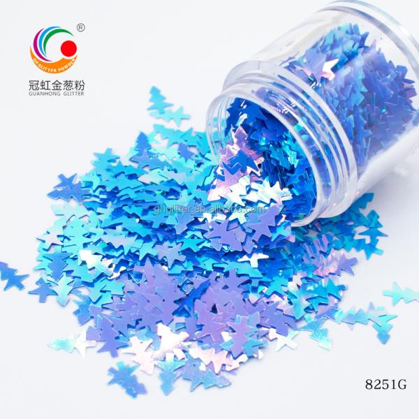 Red Loose Makeup Chunky PET Glitter Powder Bulk For Christmas Tree Decoration