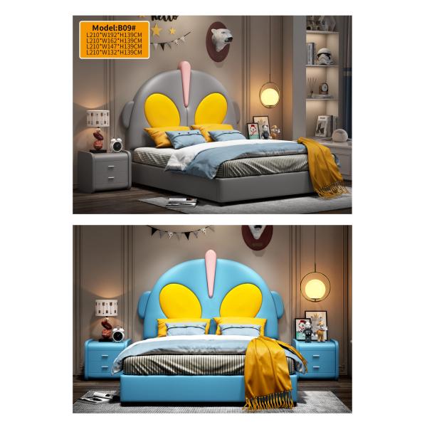 ODM OEM Boys Bedroom Furniture No Folded MDF Board Kids Solid Wood Bed