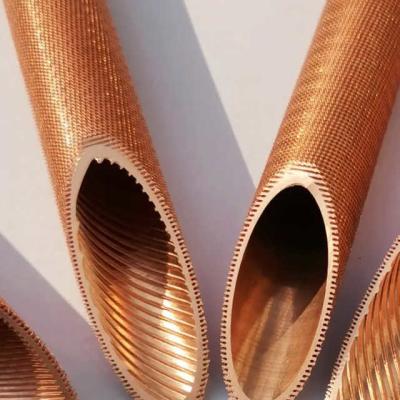 DELLOK Tubos de cobre com ranhuras internas Tubos de barbatanas baixas para trocadores de calor e resfriadores de ar