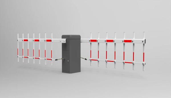 2 Motors Automatic Car Parking Barrier 6M Arm 24VDC Brushless Motor Boom Barrier