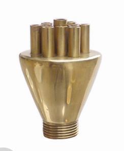 1 cabeças de pulverizador de bronze da fonte de água do bocal de jato da fonte do tiro de dN25 Concertrating