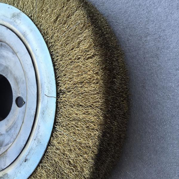 250 * 60 * 45mm Irregular Steel Wire Wheel Cover Plate , Thickness 20mm , Polishing Wheel With 3 Holes