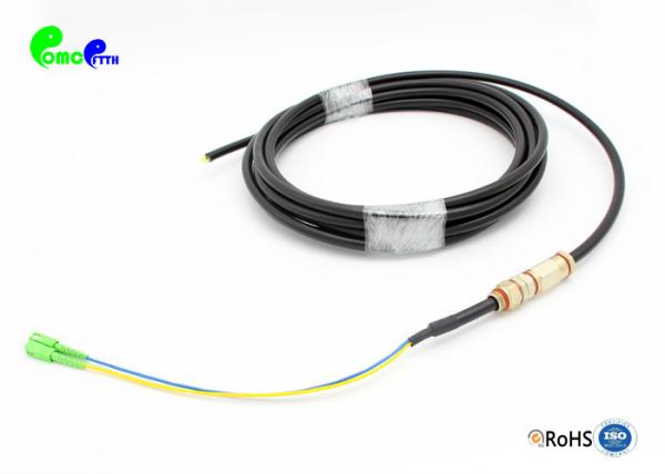 2F Armored Waterproof Pigtail SC APC Pre - terminated SM 5 Meters Excellent Water  Resistance Performance PE jacket