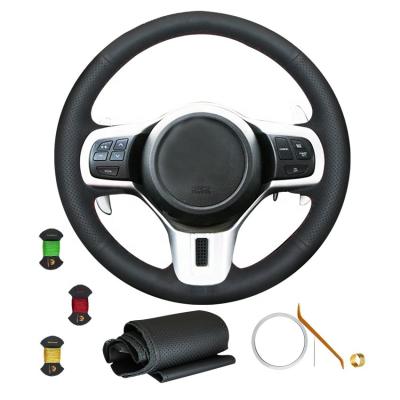 For Mitsubishi Lancer 10 EVO Evolution Custom the Steering Wheel Covers with Hand Sewing DIY