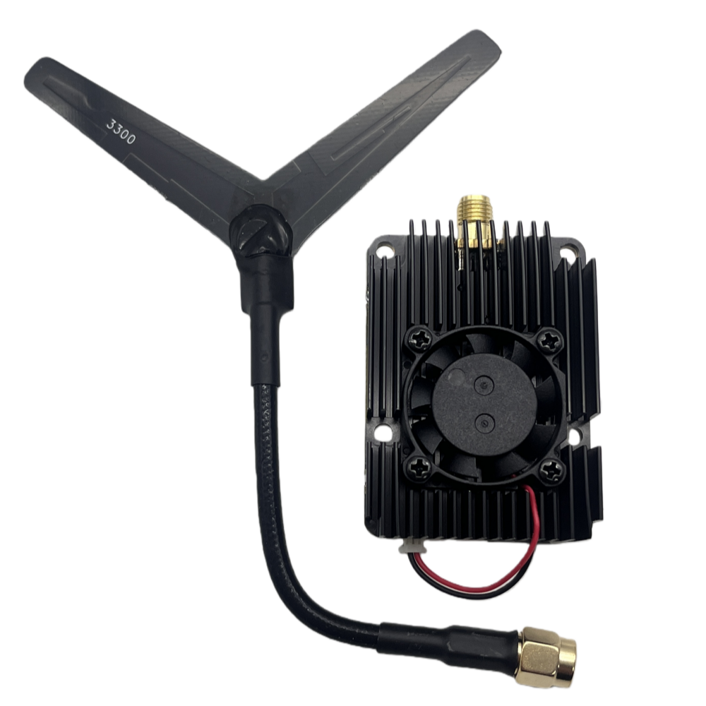 3.3G 7W ALV3307AC Video Transmitter Ultra Long Range VTX 64CH Power Switchable