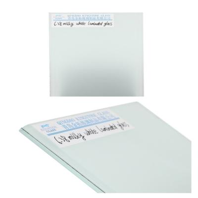 Alta segurança vidro laminado branco-leite personalizado para janela / porta / parede de cortina
