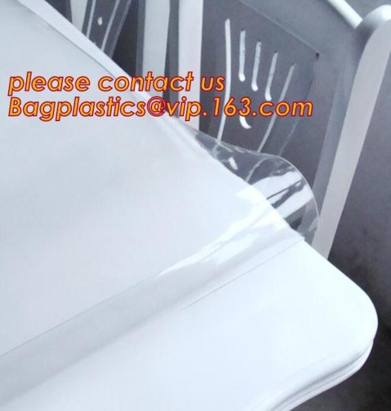 ECO 0.2Tapem Multi Sizes Customization Made Soft Glass Transparent Waterproof Oilproof PVC Tablecloths Table Cover TPU EVA