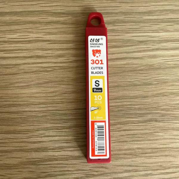 9mm Silver SK2 Carbon Steel Snap Off Knife Blade 30 Degree 9 Segments