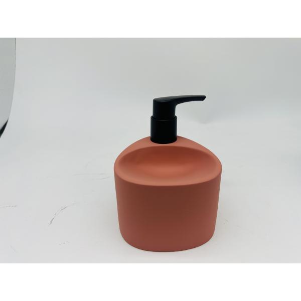 Utility Sink Caddy and Kitchen Utensil Caddy Polyresin Soap Dispenser with Cleaning Ball on Top Tray