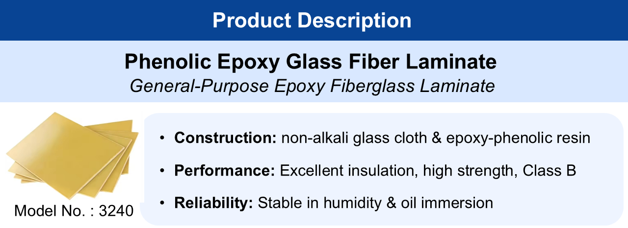 Phenolic Epoxy Fiberglass Mat Laminate Sheet For Electrical Insulation