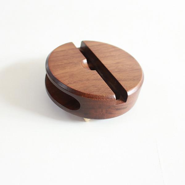Walnut / Maple Wooden Portable Mini Speaker , Customized Smartphone Sound Amplifier