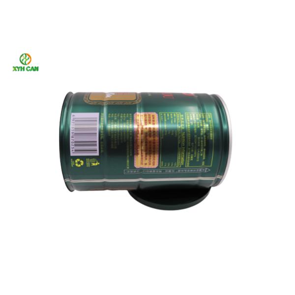 Food Grade Round Metal Tin Can Plastic Lid 800g For Chicken Powder