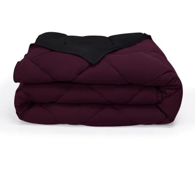 Washable Solid Microfiber Comforter Reversible Hypoallergenic Microfiber Quilt Set