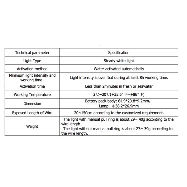 FAA Approval Aircraft Survivor Locator Light With Sea Water Activated Battery