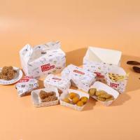 CMYK 4 Color Offest Printing Disposable Fast Food Packaging Box For Burger French Fries And Fried Chicken