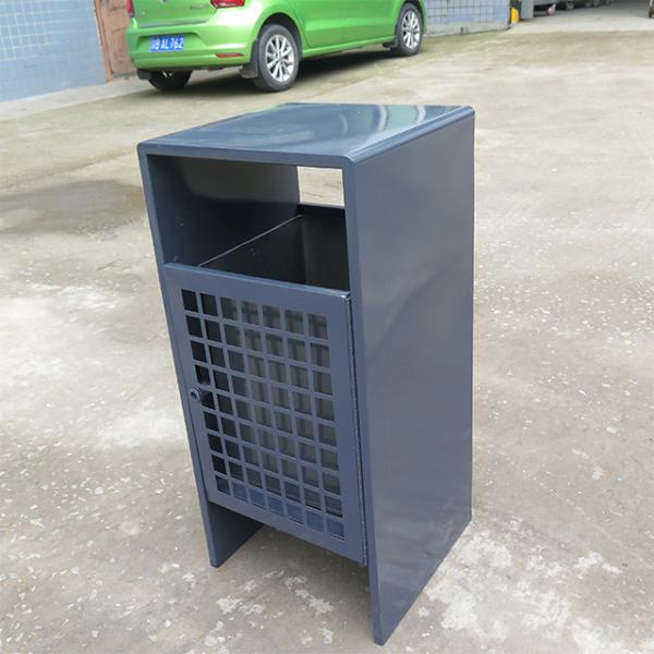 EN840 Certificate Stand Lid 30L Steel Outdoor Trash Can
