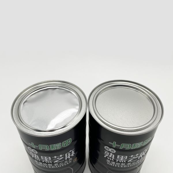 Custom Food Grade 500g Black Sesame Metal Packaging Tin Cans 401# Camel Milk Powder Empty Cans With EOE Lids Plastic Lid