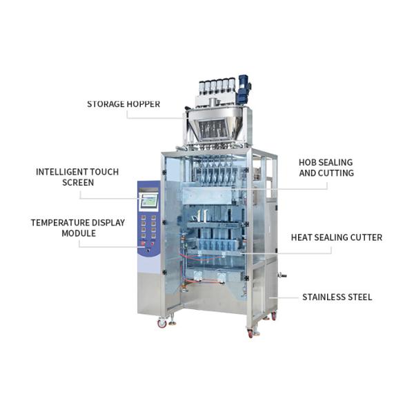 High Speed Automatic Multi Lane Stick Powder Packing Machine Low Noise