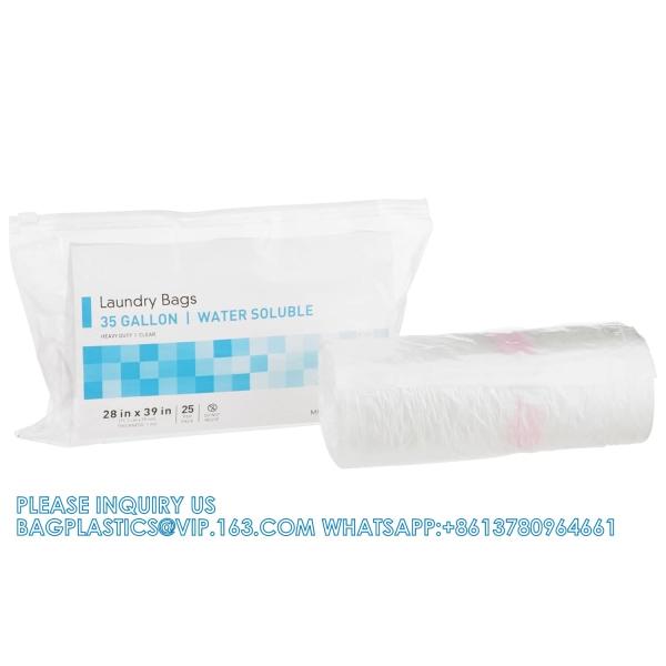 Polyvinyl Alcohol Film, Hot Water Soluble Bags Soluble Hamper Liners dissolvable laundry bags