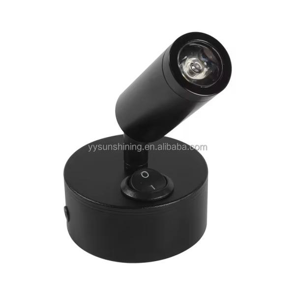 Surface Mounted Spotlight LED Light 12V DC Without-Holes Cool White Power Black-Color
