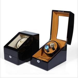 Custom Glossy Wooden Automatic Watch Winder Box 2 Slots