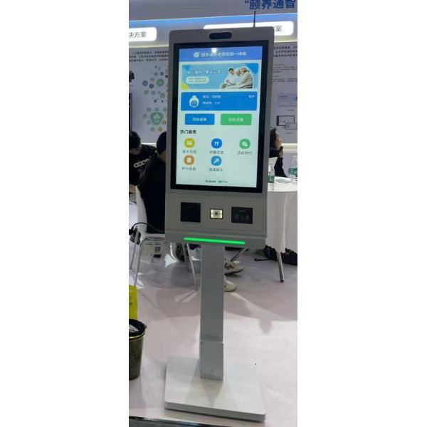 MJK 21.5 Inch Interactive Self Service Payment Kiosk 10-Point Capacitive Touch Screen SDK Enabled Android OS for Fast Food