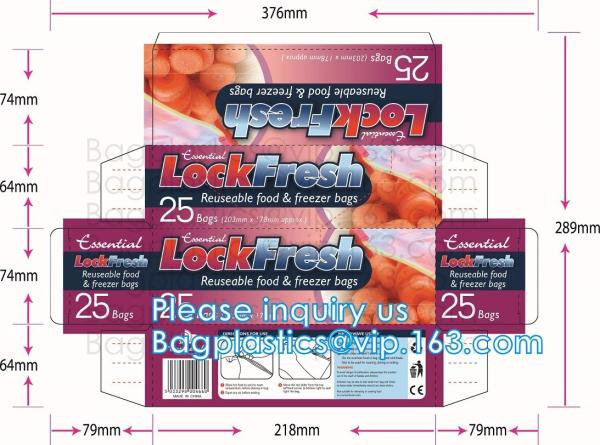 Lock Fresh, Seal Fresh, Slider Zipper Bags, Freezer Bags, Food Grip Seal, Enssential Housewares, Tramontina