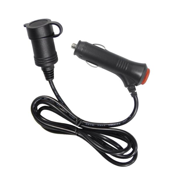 12V/24V Car Cigarette Lighter to Socket Extension Cord with Dual USB Ports for RV Truck Charging Devices 10A 3Meter CE Certified