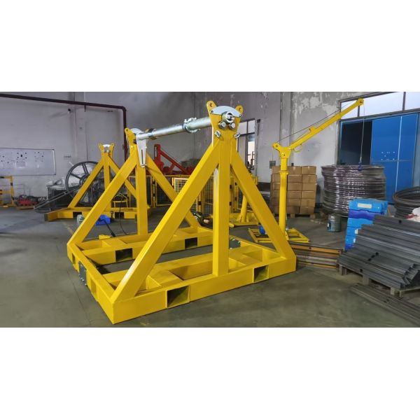 Heavy-Duty 12T Hydraulic Cable Reel Stand with Modular Design and Hydraulic Brake System