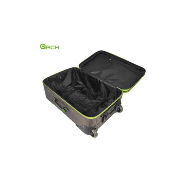 600D Padlock Luggage Bag Sets Trolly Suitcase With Semi Stransparent Skate Wheels