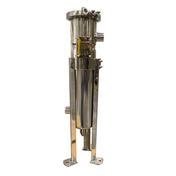Stainless Steel Bag Filter Housing for Hotels 62KG Weight NPT Inlet 100 psi Pressure