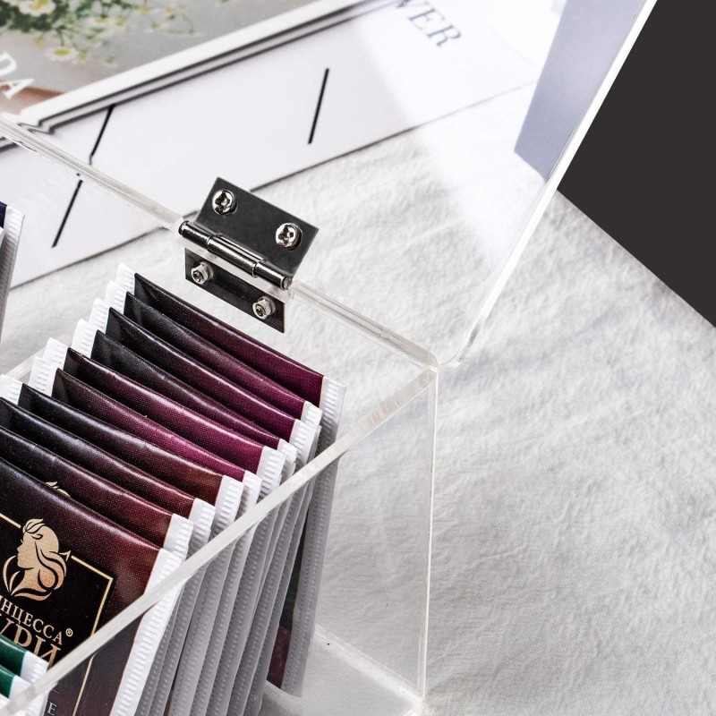 Clear Acrylic Trading Card Storage Box Multi-Compartment Organizer TCG Deck Game Cards Multifunctional Transparent Display Case