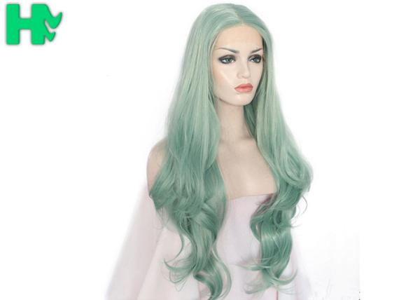Fashion Multi Color Synthetic Cosplay Wigs , Long Curly Wave Hair Wigs