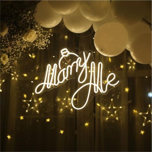 Acrylic LED Neon Light Sign Energy Saving Happy Birthday Neon Lights