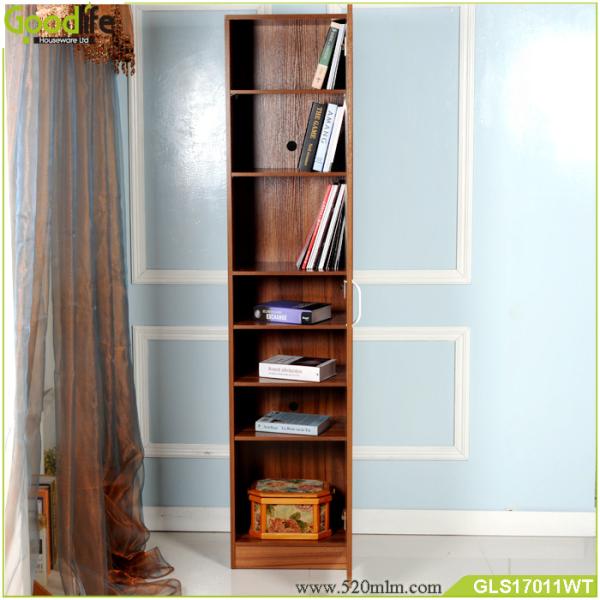 Living Room Wooden Shoe Cabinet Nordic Brown Melamine MDF Wood Storage Locker