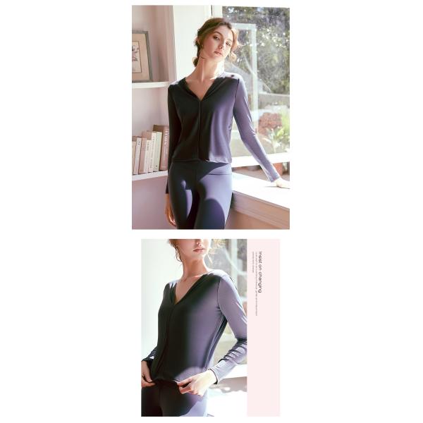 BSCI аттестовало рукав глубоко v фуфайки пригонки Dri женщин длинный - фуфайка шеи