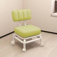 Customizable Soft Padded Short Stool With Back Support 100kg Weighing Capacity