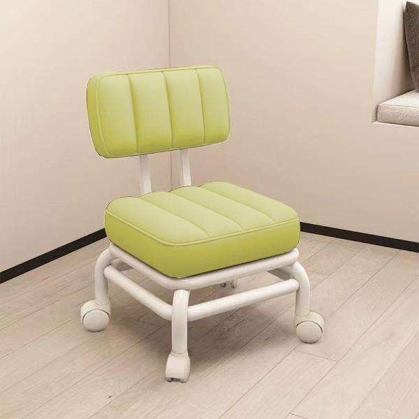 Customizable Soft Padded Short Stool With Back Support 100kg Weighing Capacity