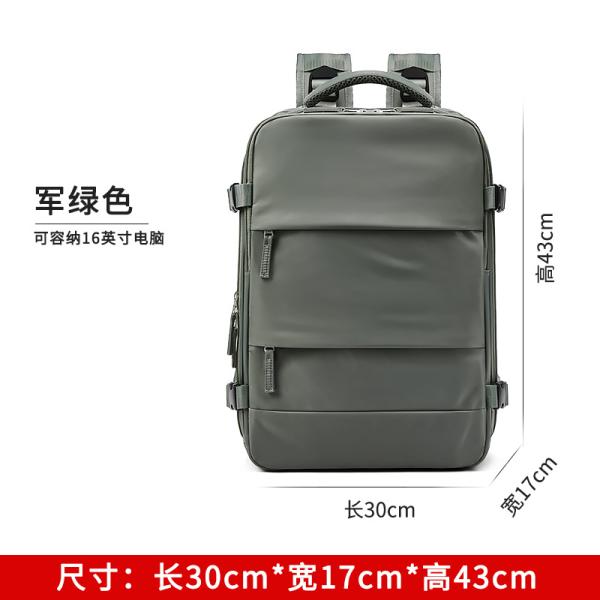 Waterproof Anti-theft Custom Nylon Polyester Travel Bag Laptop Business Hiking Backpack with USB Charging Port