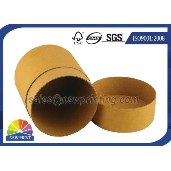 Ningunos tubos de cartulina de impresión de Kraft que empaquetan, latas redondas del papel de Kraft del cilindro