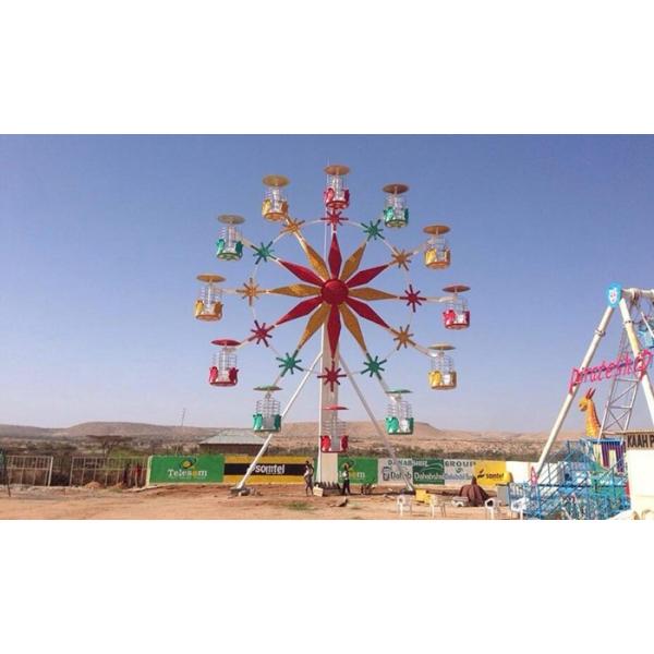Triple Insurance Ferris Wheel Carnival Ride With FRP And Iron Steel Material