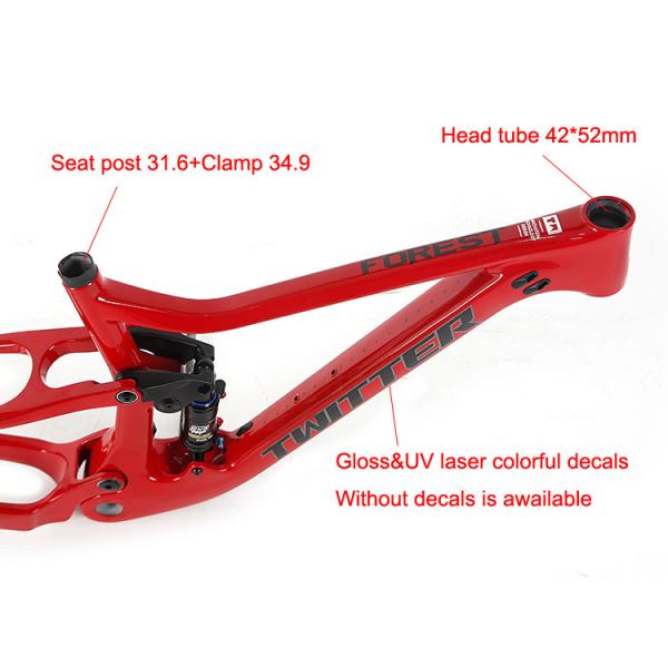 Этикеты лазера полных кабелей рамки углерода MTB Twitter подвеса внутренних УЛЬТРАФИОЛЕТОВЫЕ красочные