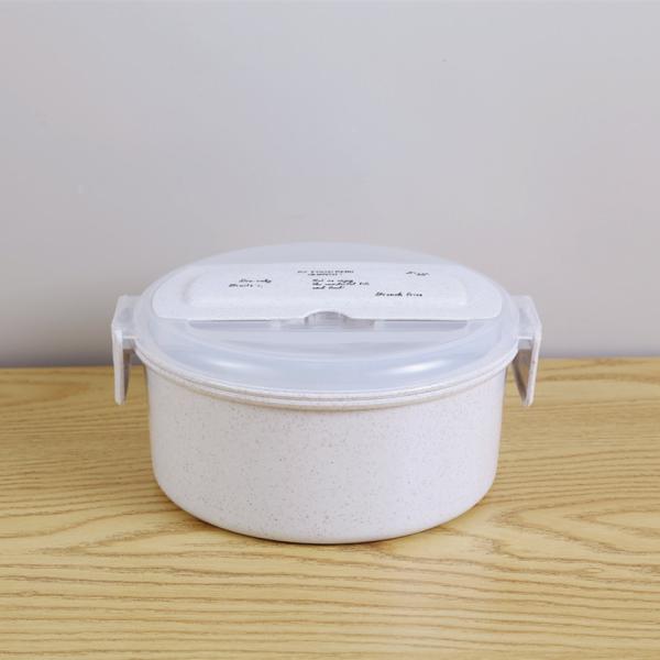 Kids Adults Wheat Fiber Bento Disposable Plastic Lunch Boxes